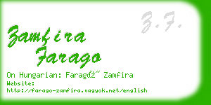 zamfira farago business card